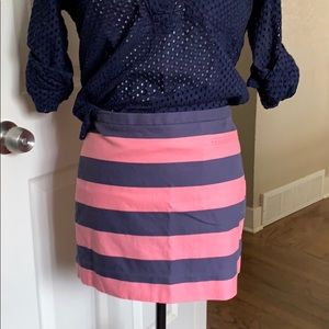 Gap mini skirt striped pink blue